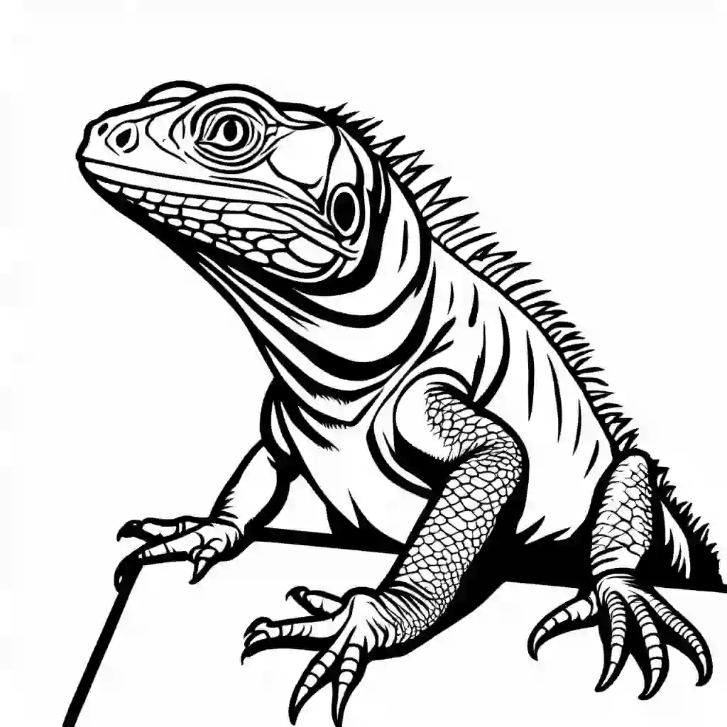 Fiji Banded Iguana coloring pages